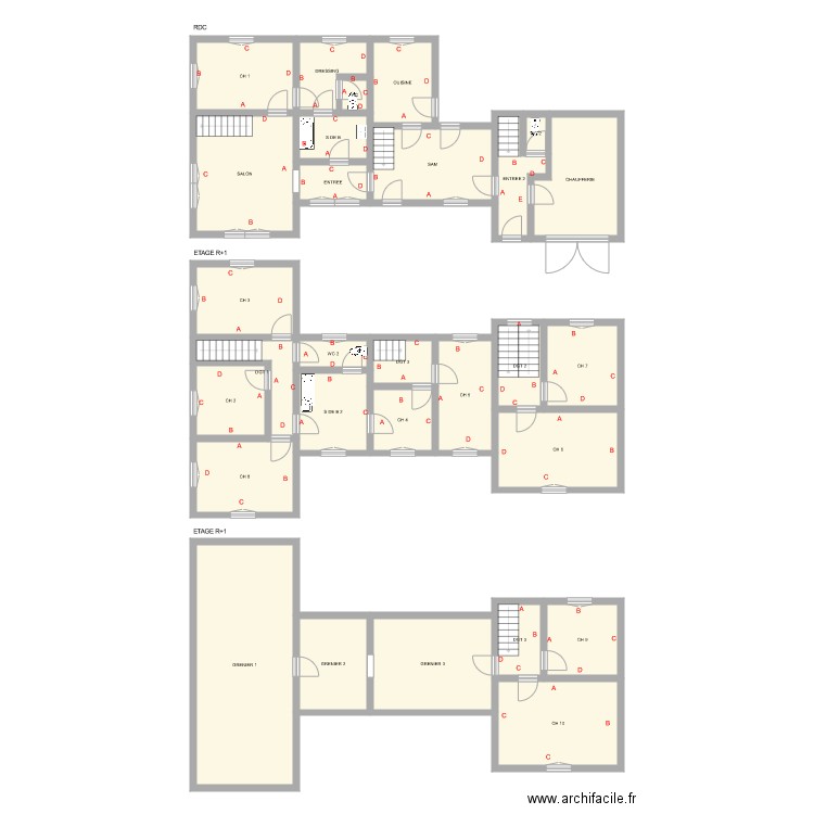 MARZET2. Plan de 29 pièces et 267 m2