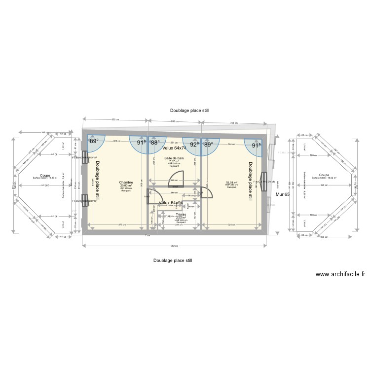 Willems. Plan de 6 pièces et 150 m2