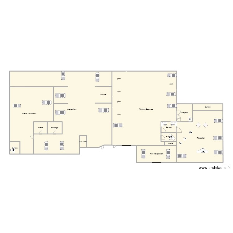 garage peugeot . Plan de 0 pièce et 0 m2
