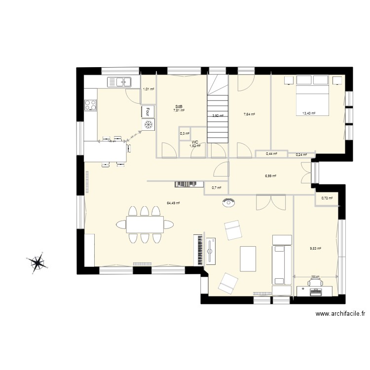 Maison Bérange version 1. Plan de 0 pièce et 0 m2