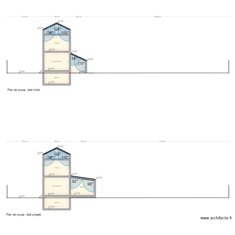 Sinan-plan de coupe. Plan de 0 pièce et 0 m2