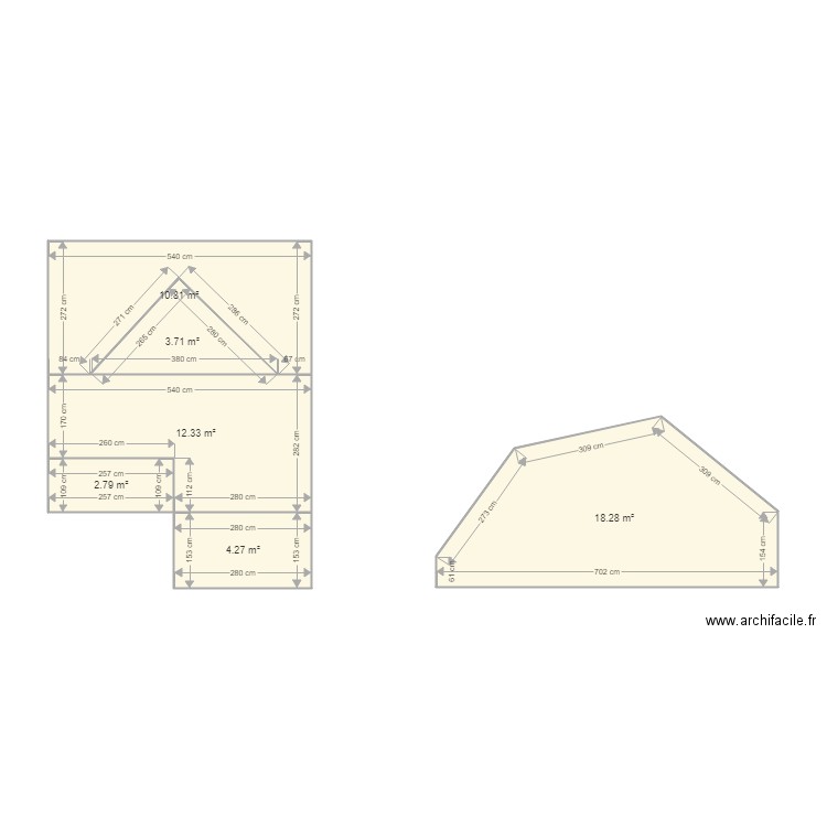 placo étage. Plan de 0 pièce et 0 m2