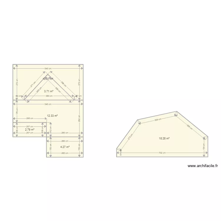 placo &eacute;tage. Plan de 