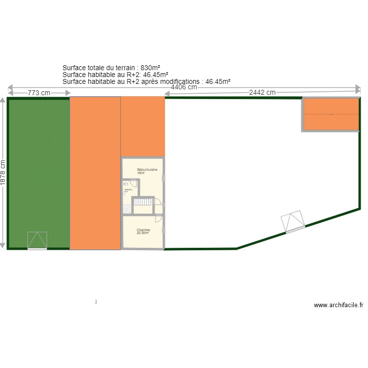 Projet St Sat R2 après modif. Plan de 0 pièce et 0 m2