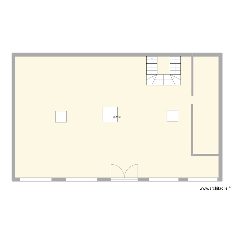 bo v22. Plan de 1 pièce et 137 m2