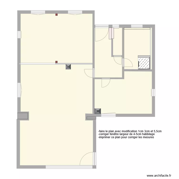 2019 01 28 plan rdc avec tm &agrave; corriger sur place. Plan de 