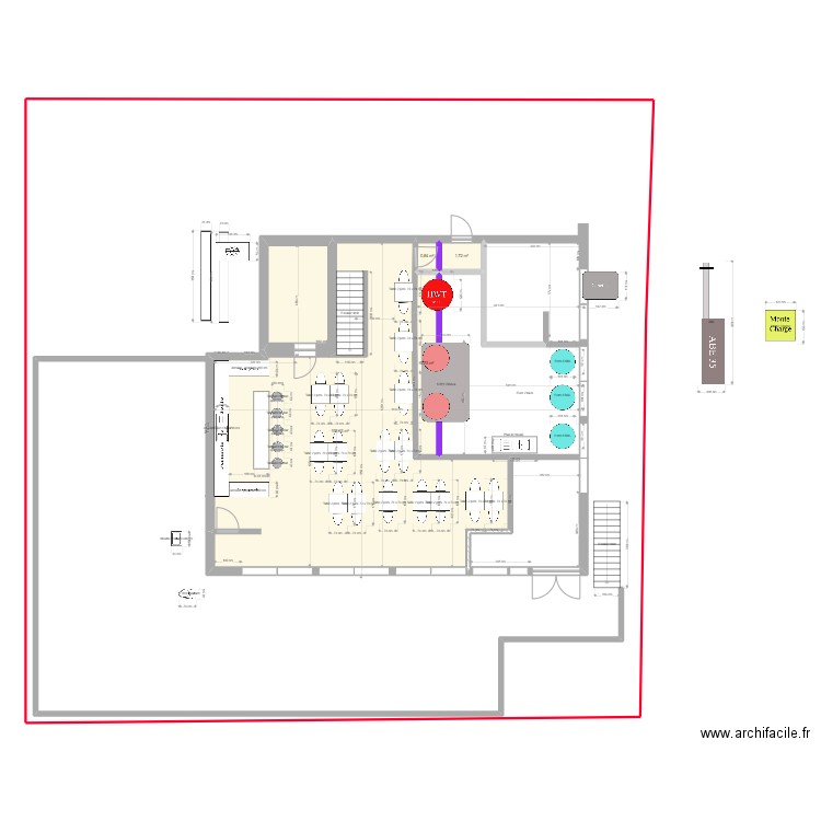 Banque 2. Plan de 4 pièces et 109 m2