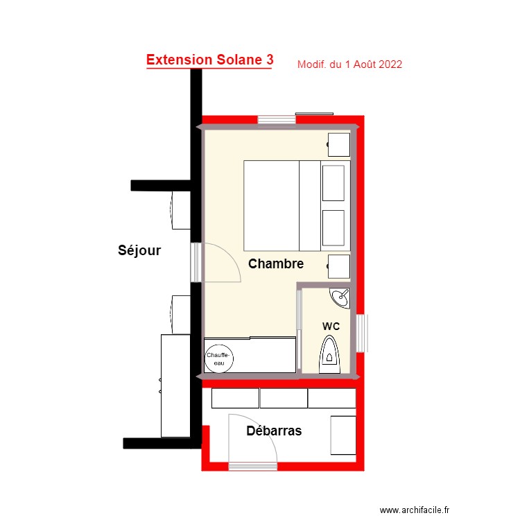 plan new 3 ss cote. Plan de 4 pièces et 12 m2