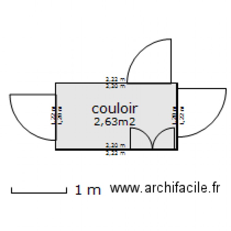 couloir. Plan de 0 pièce et 0 m2