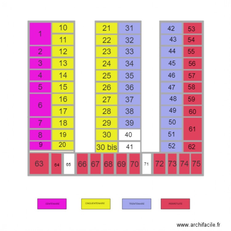 CIMETIERE CARRE IV. Plan de 0 pièce et 0 m2