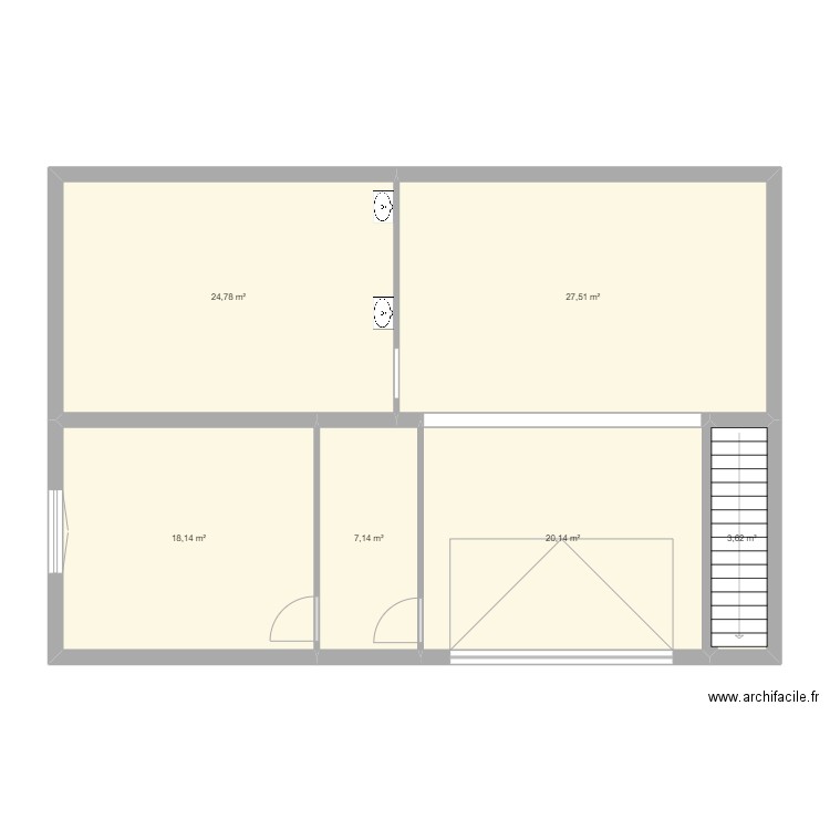 projet oissel sous sol. Plan de 6 pièces et 101 m2