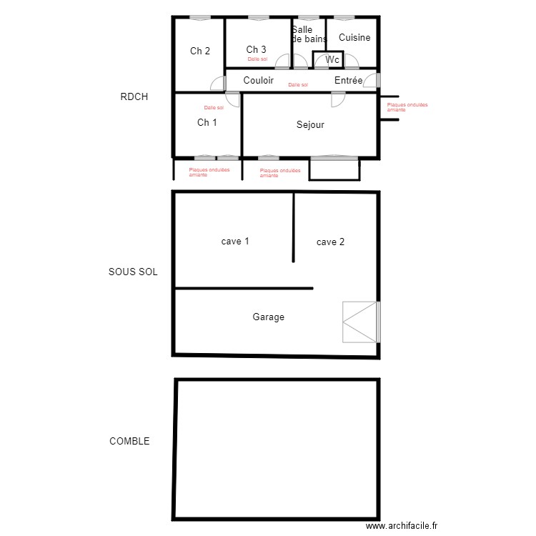 Croquis CASSE. Plan de 0 pièce et 0 m2