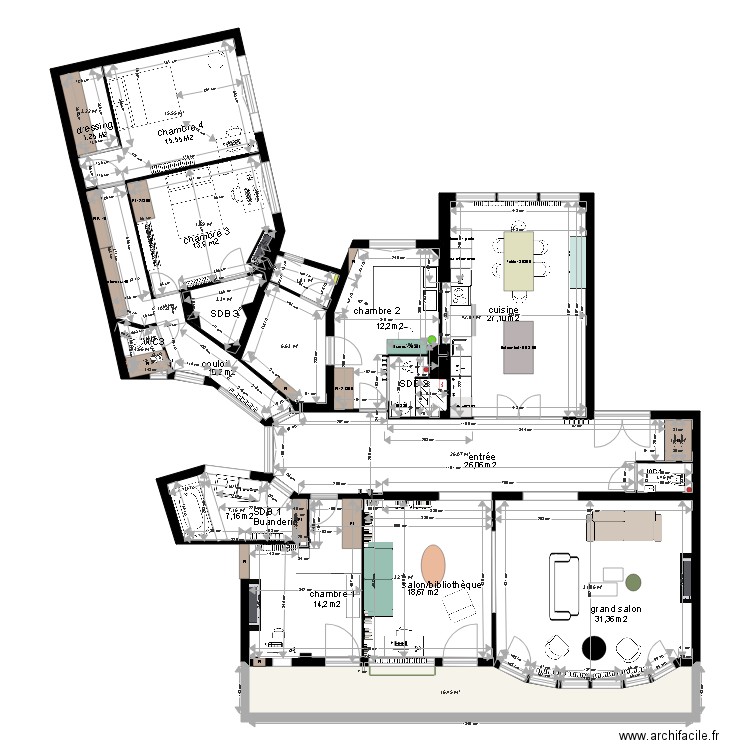 appartement THILLOY PROJET DEFINITIF modifié le 17 07 18. Plan de 0 pièce et 0 m2