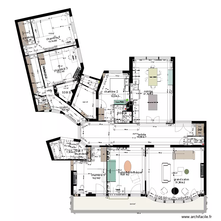 appartement THILLOY PROJET DEFINITIF modifi&eacute; le 17 07 18. Plan de 