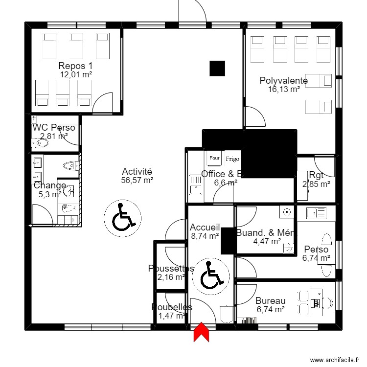 92 PUTEAUX 34 Dion Bouton PROJET V ArL 03082022. Plan de 14 pièces et 137 m2