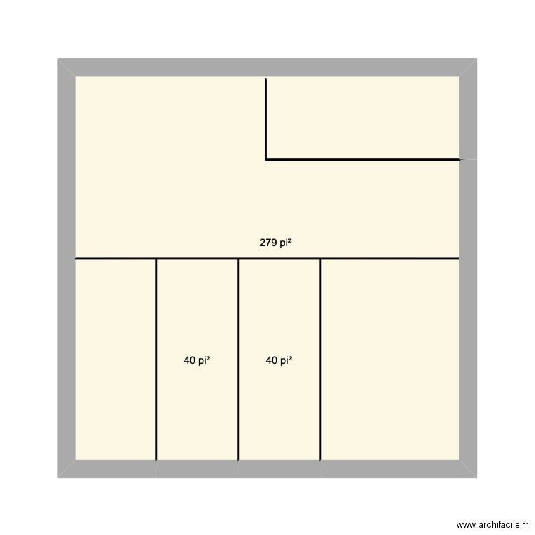 CHENIL. Plan de 3 pièces et 33 m2