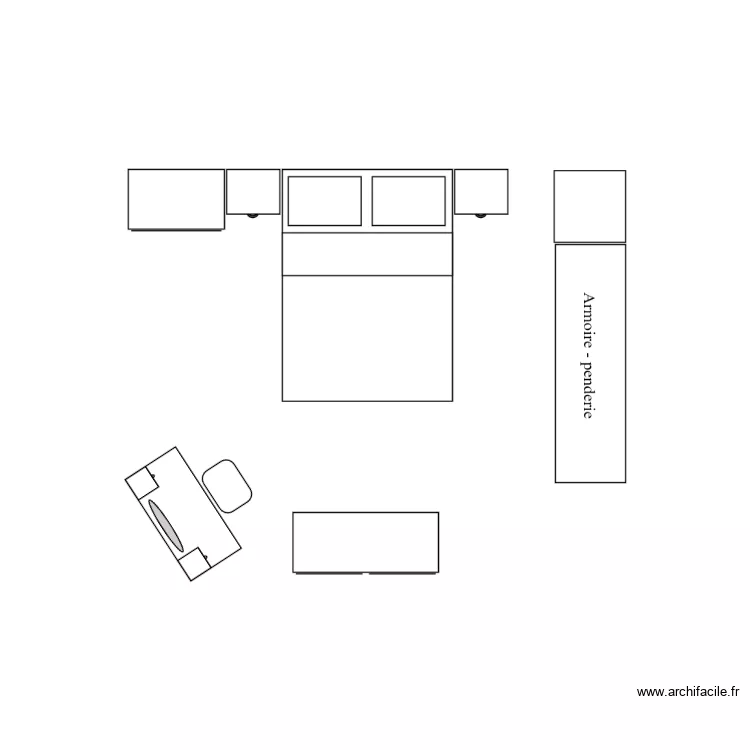Chambre Maman  Disposition. Plan de 
