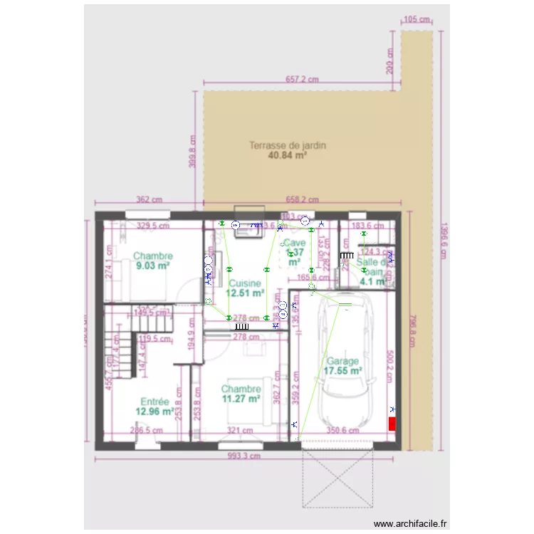 RDC OLVEIRA CENDRE. Plan de 