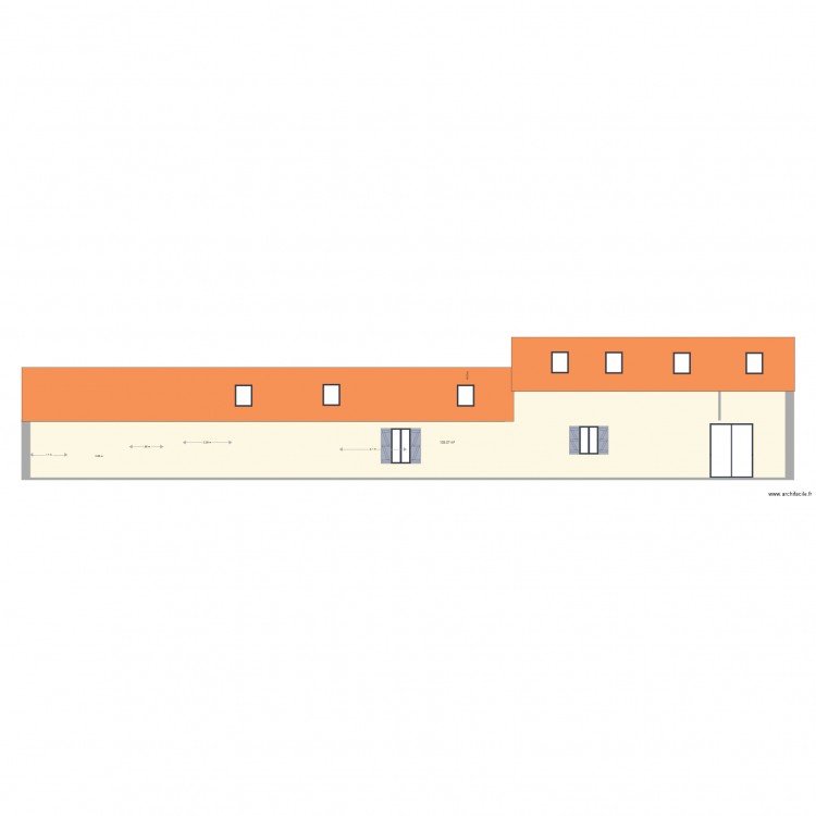 façade ok derriere. Plan de 0 pièce et 0 m2