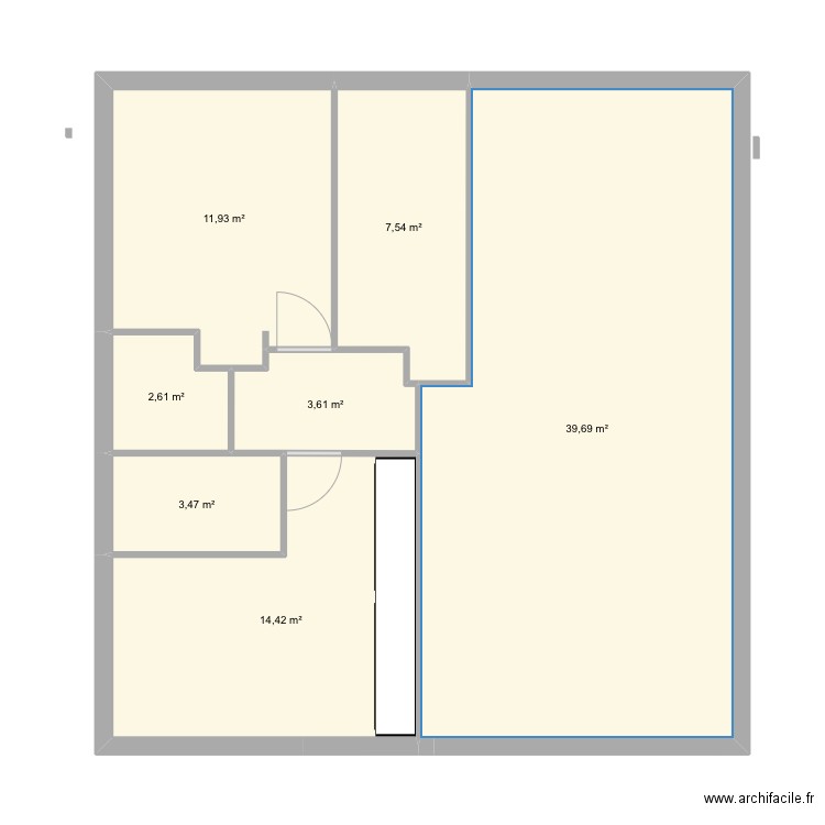 Cazaux 1. Plan de 7 pièces et 83 m2