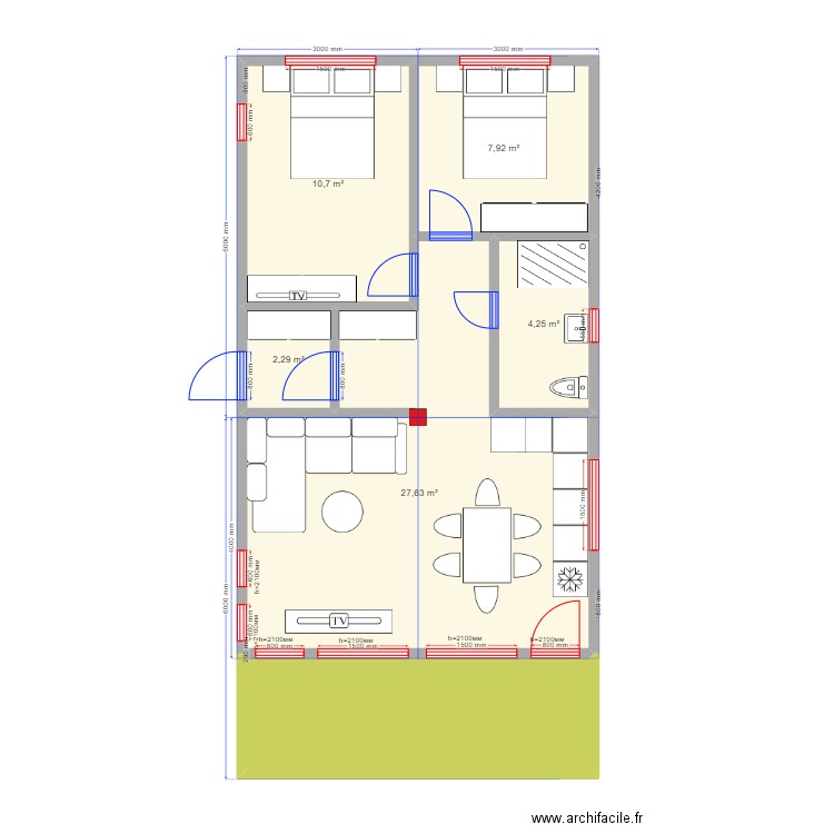 72 22222. Plan de 0 pièce et 0 m2