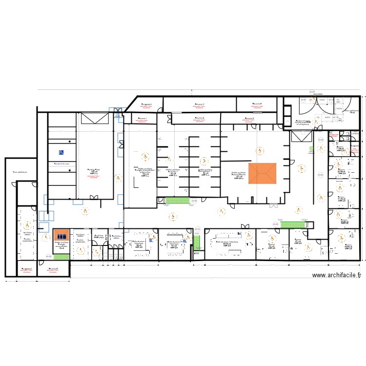 Greta rdc aménagement rdc 6. Plan de 53 pièces et 1620 m2