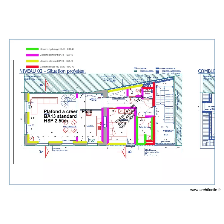 Plan platrerie R2 DUWEZ. Plan de 