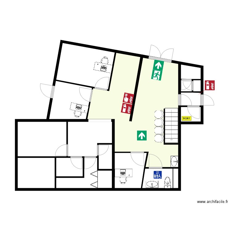 Centre Dentaire Chateau Gombert Rdc - Plan 16 pièces 70 m2 ...