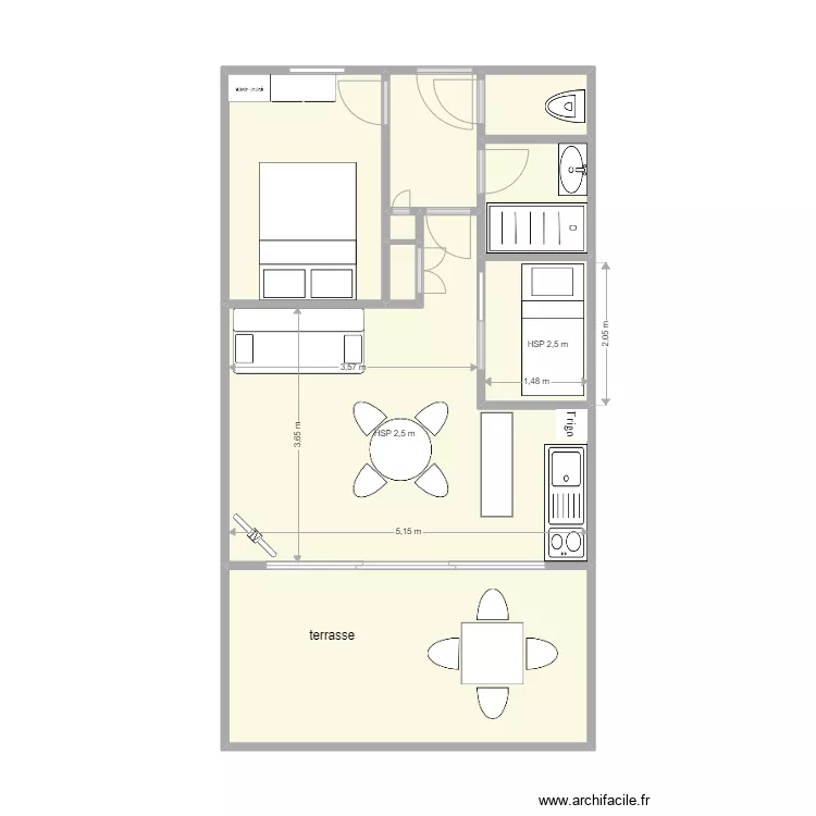 I1 246 extension Cabine. Plan de 