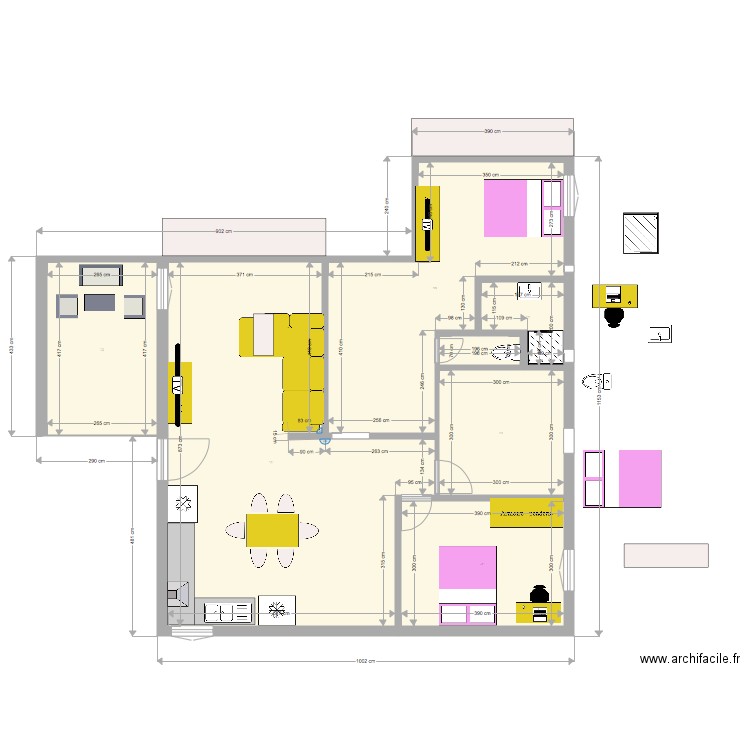 extension bas T4 v Manu 2. Plan de 0 pièce et 0 m2