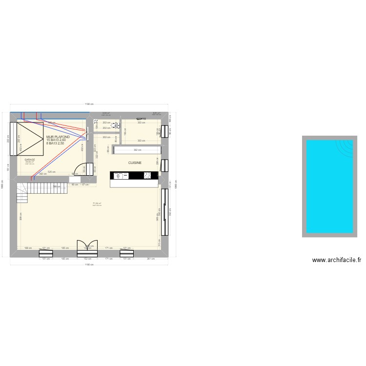 LES HAIES 2. Plan de 15 pièces et 288 m2