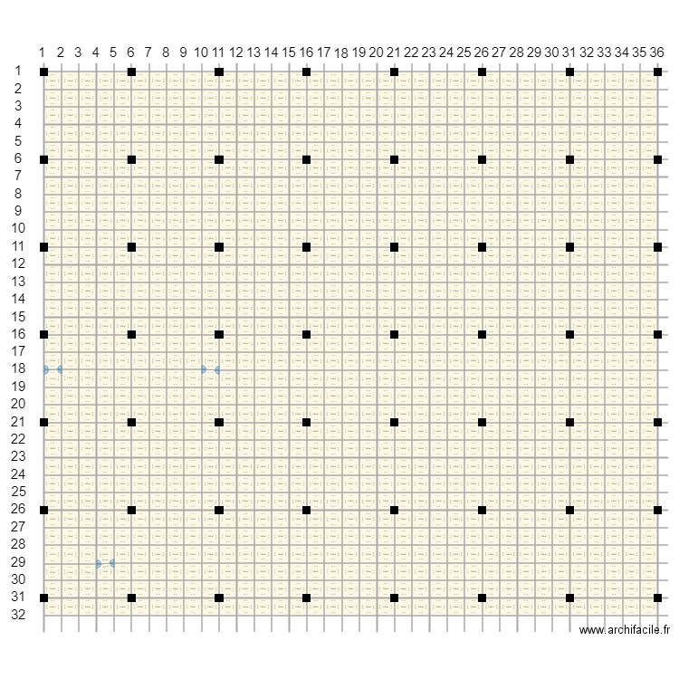 maillage RDC. Plan de 0 pièce et 0 m2
