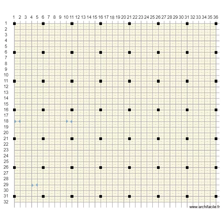 maillage RDC. Plan de 