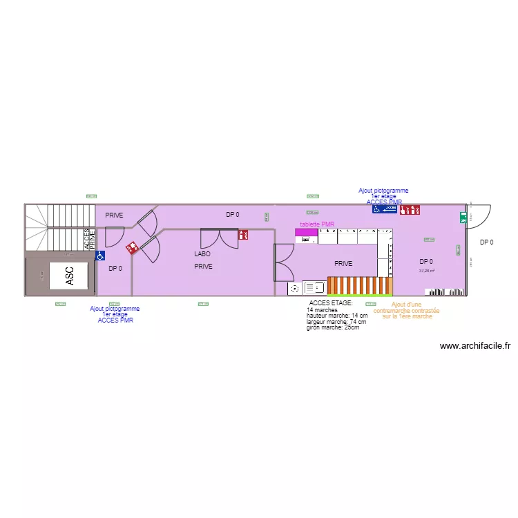 GVELLA RDC APRES TRAVAUX. Plan de GVELLA RDC APRES TRAVAUX. Plan de