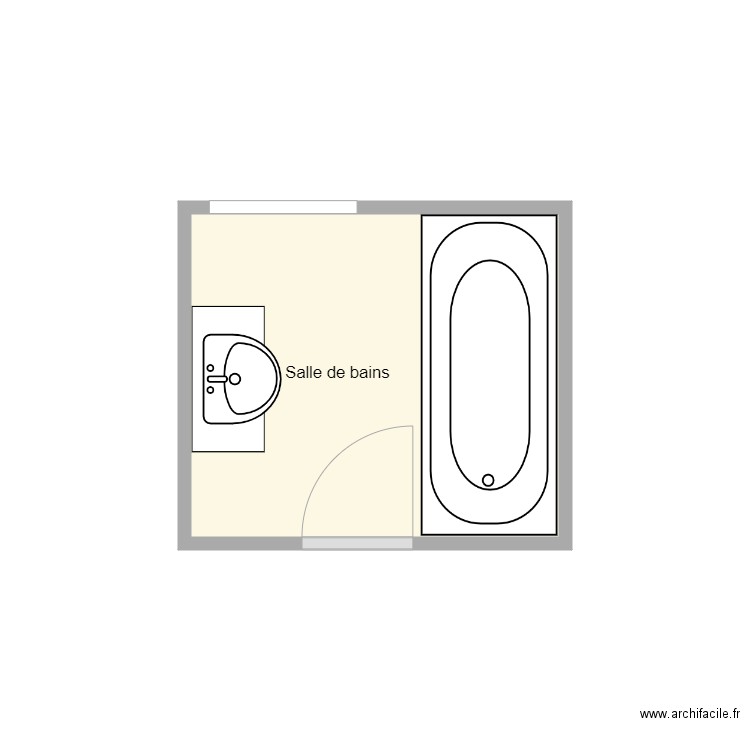 plan avant travaux corre. Plan de 1 pièce et 3 m2