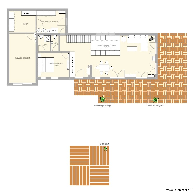 PLAN MAISON SAINT JACUT. Plan de 13 pièces et 182 m2