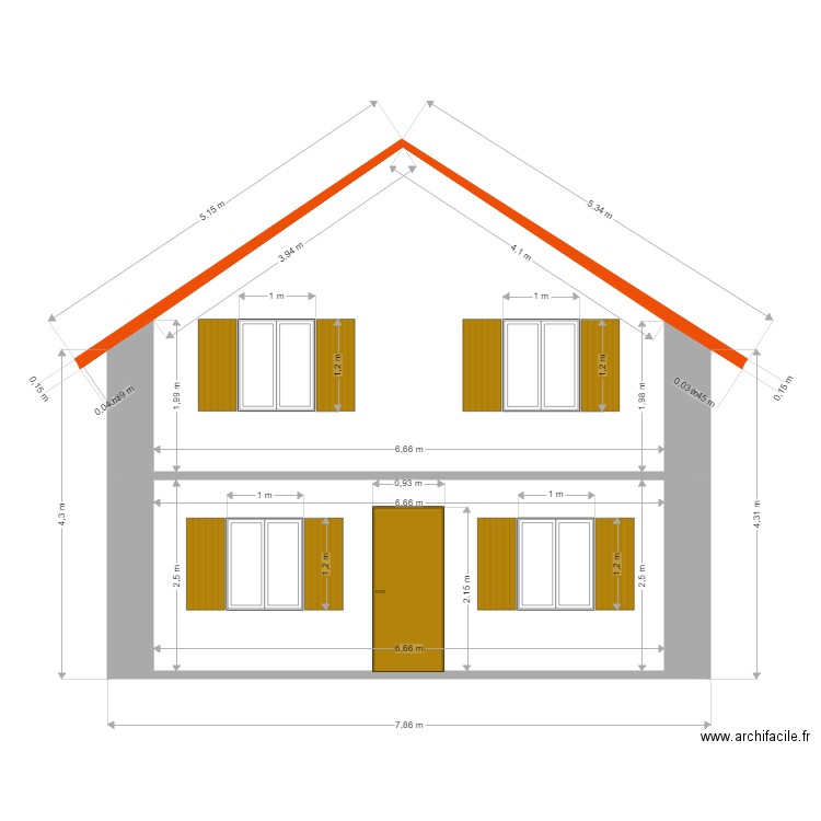 FRANCK FACADE SUD. Plan de 0 pièce et 0 m2