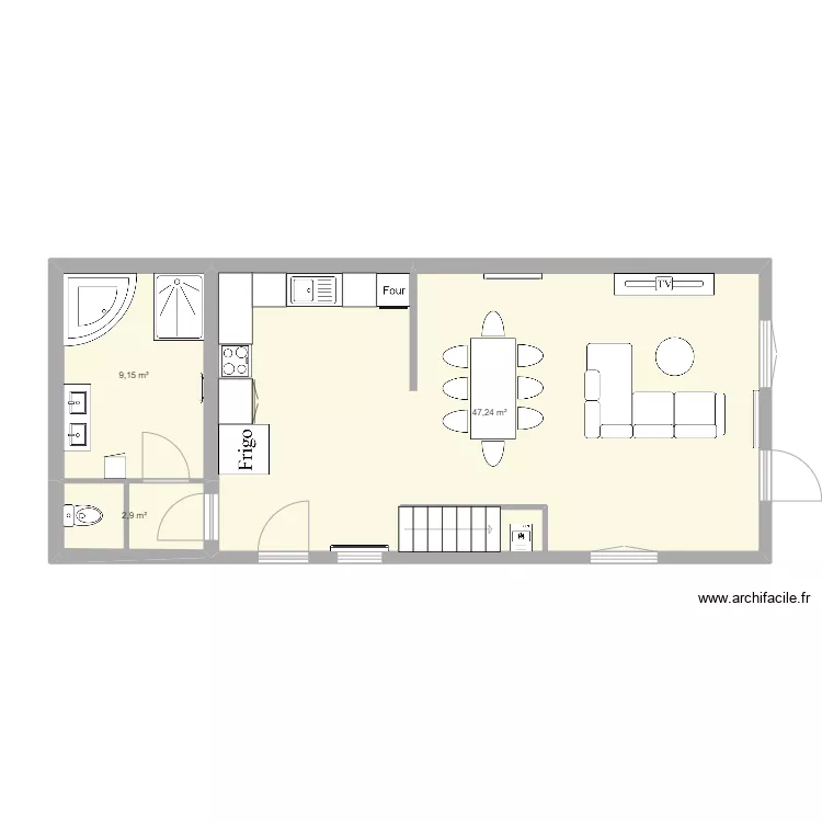 RDC MAISON NESLE. Plan de RDC MAISON NESLE. Plan de