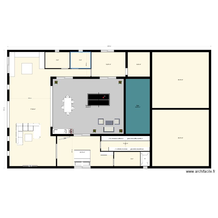 hacienda brezins. Plan de 0 pièce et 0 m2