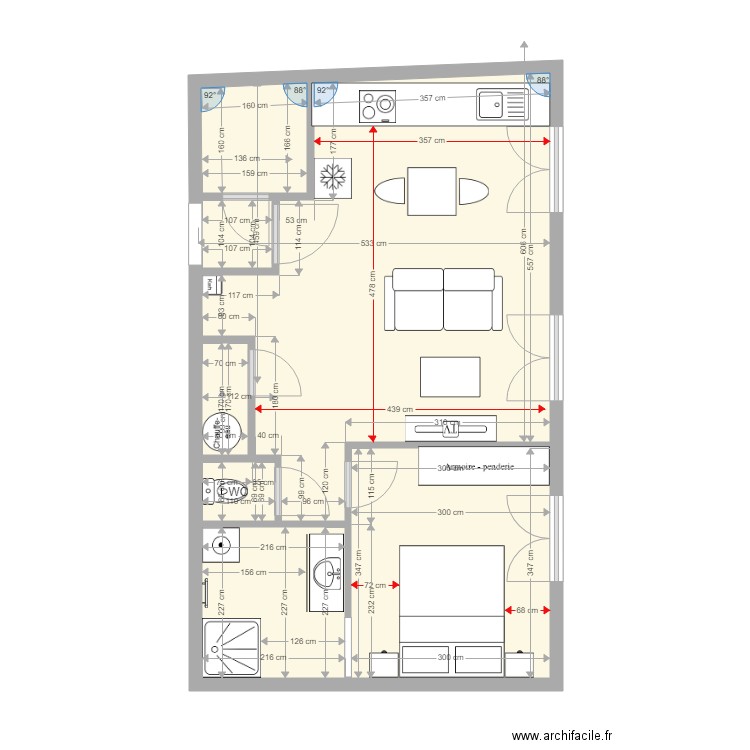 plans T2 2. Plan de 0 pièce et 0 m2