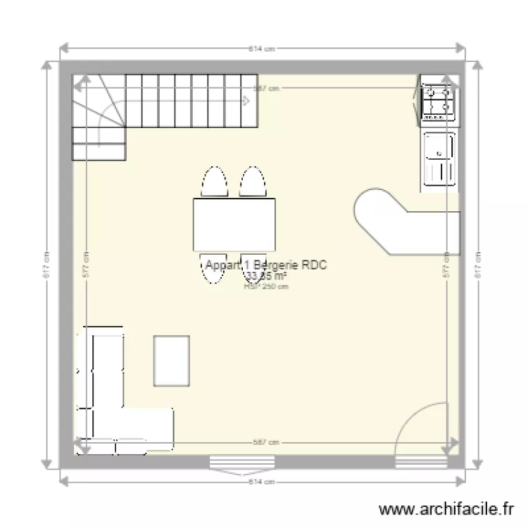 appart 1 Bergerie RDC. Plan de 