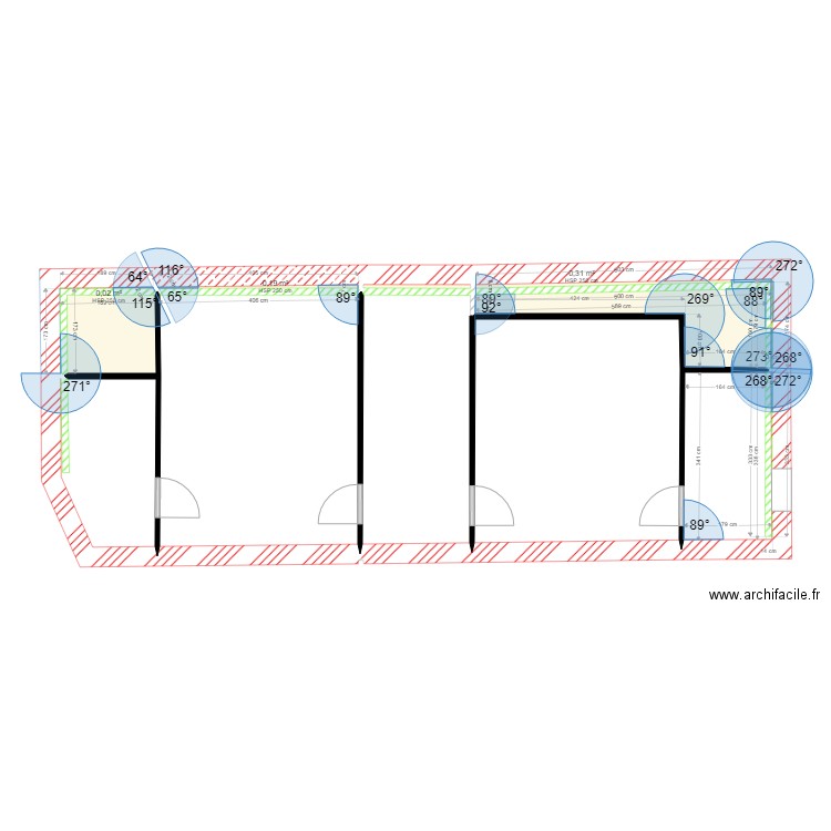 delpetamod. Plan de 11 pièces et 69 m2