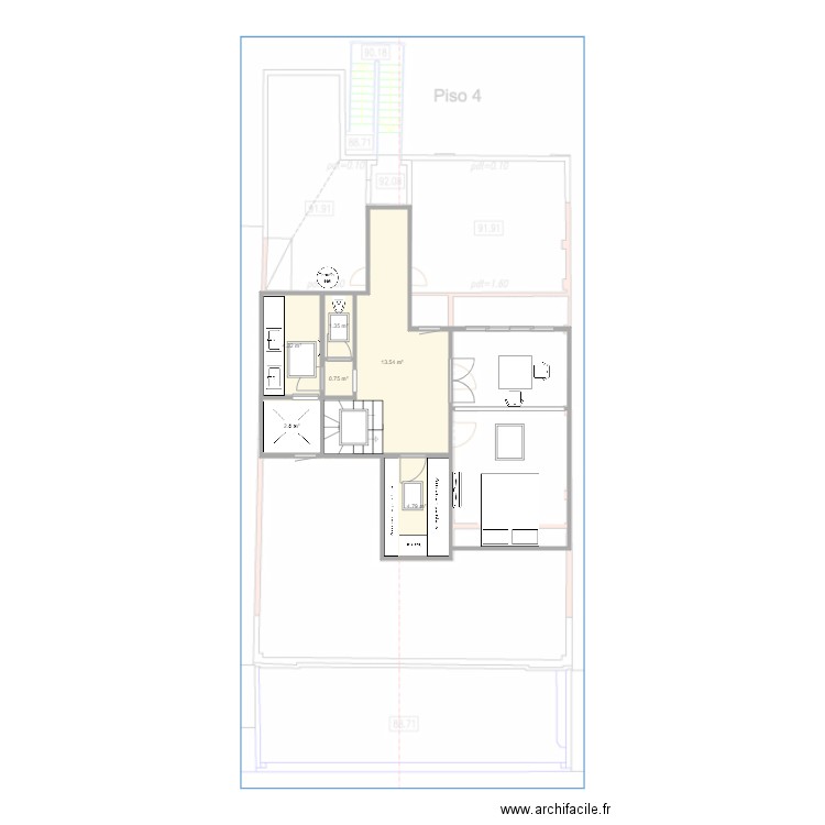 plan sotao 4. Plan de 0 pièce et 0 m2