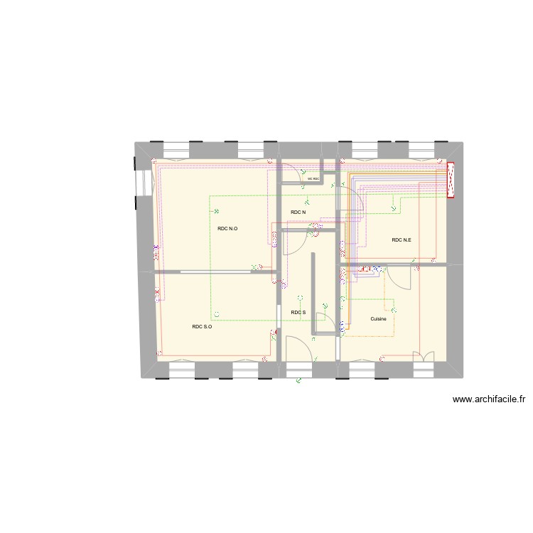rdc schema elec - Plan dessiné par villeneuve89