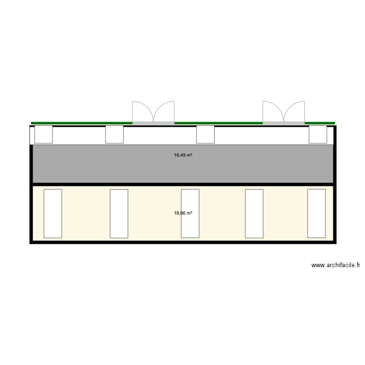 Plan côté terrasse estivale. Plan de 0 pièce et 0 m2