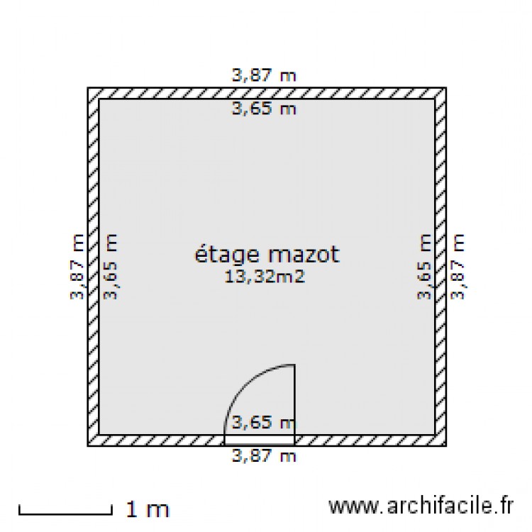 1er étage mazot actuel. Plan de 0 pièce et 0 m2