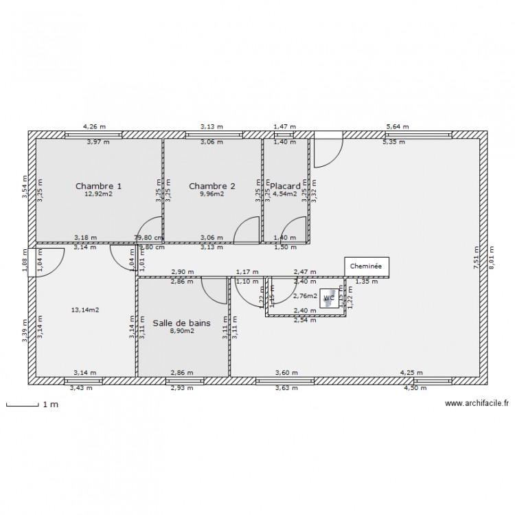 EFFRAY cloisons. Plan de 0 pièce et 0 m2