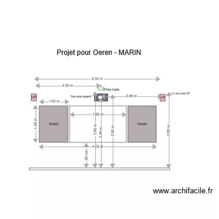 Installation OEREN. Plan de 