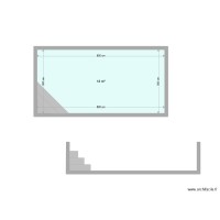 Plan en coupe piscine 3x6 vue latérale 2