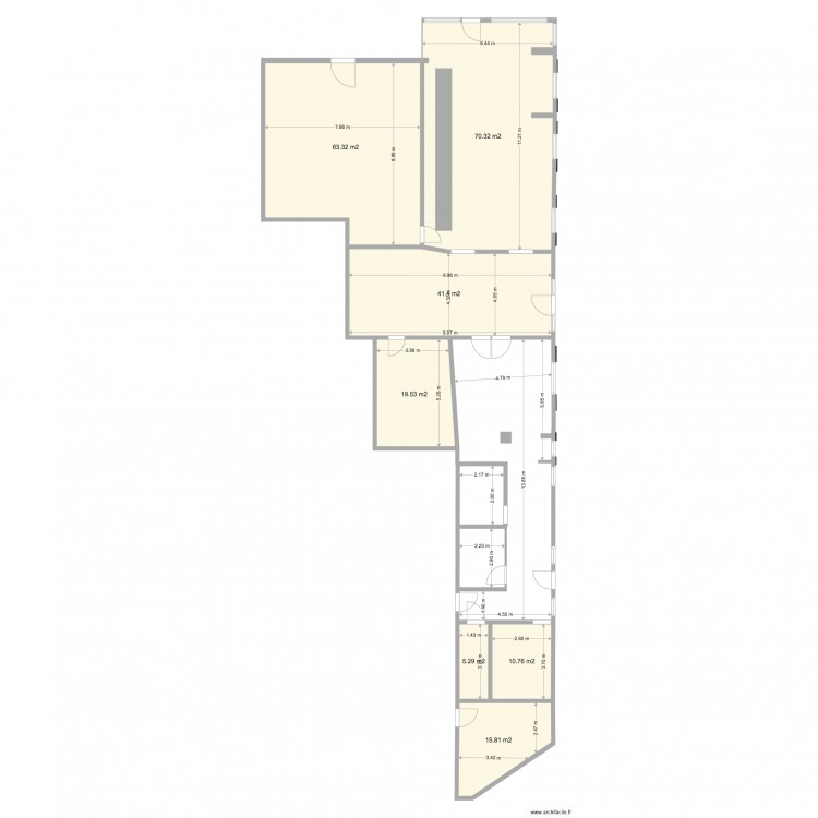 Plan ensemble existant. Plan de 0 pièce et 0 m2